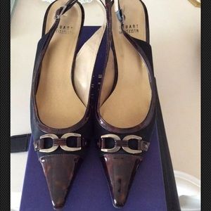 Stuart Weizmann Aspect Slingback Black/tortoise